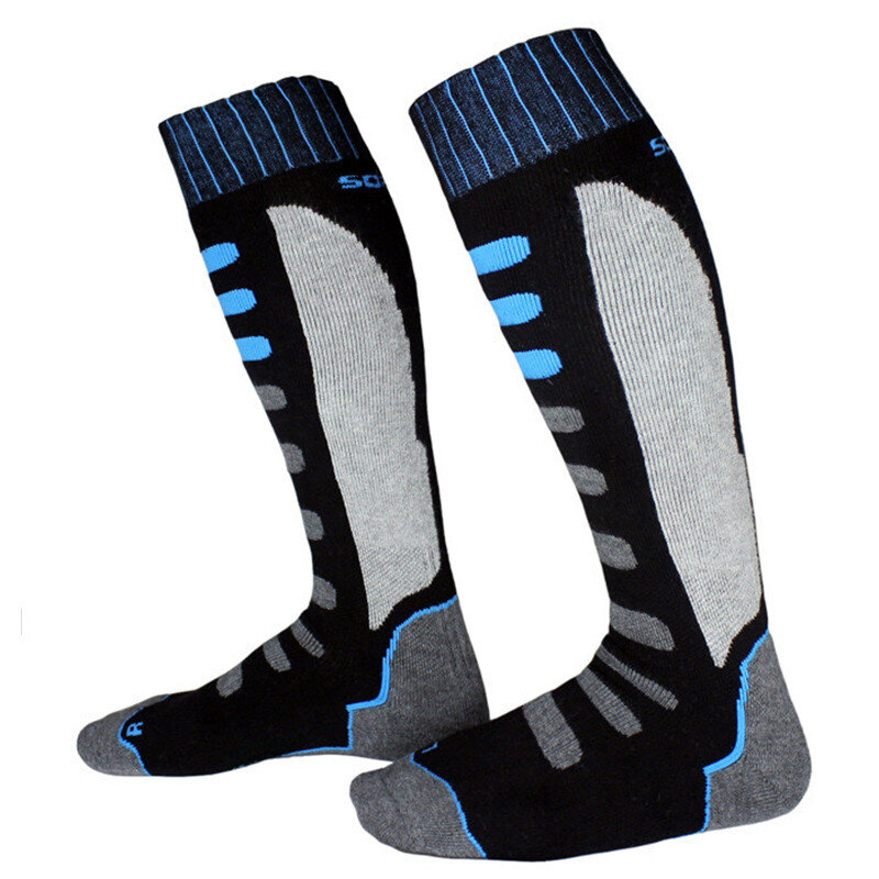 Chaussettes thermiques de sport chaudes pour l'hiver pour hommes et femmes,jambières en coton épais pour le ski, le snowboard, le cyclisme, le football,