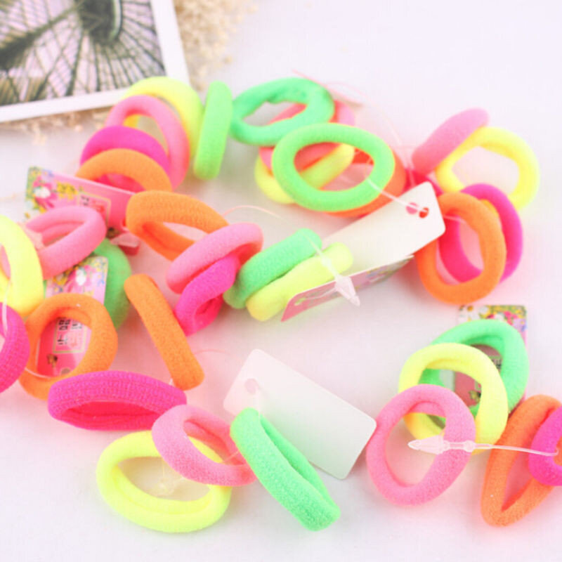 50pcs/Lot  Child Baby Kids Ponytail Holders Hair Accessories For Girl Rubber Band Tie Gum Accessory