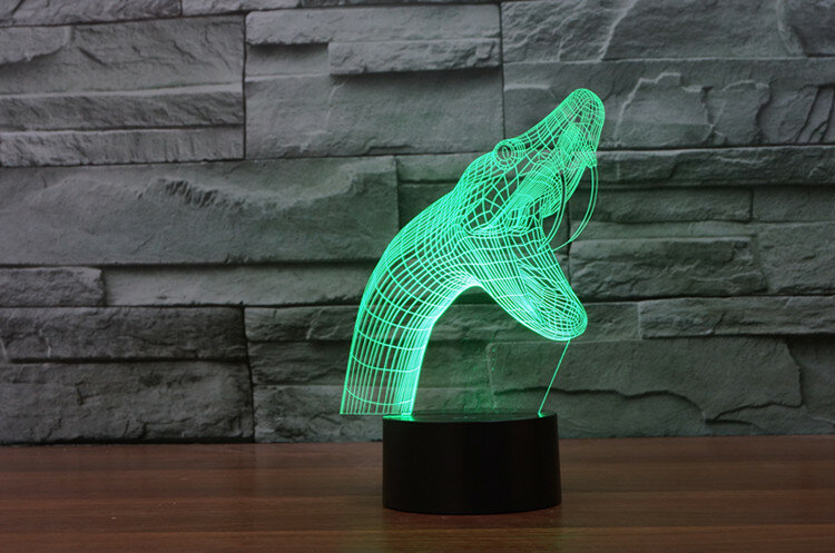 Snake 3d LED Lampu Malam Warna-warni USB Lampu Meja ABS Dasar Sentuh Remote Control Dekorasi Rumah
