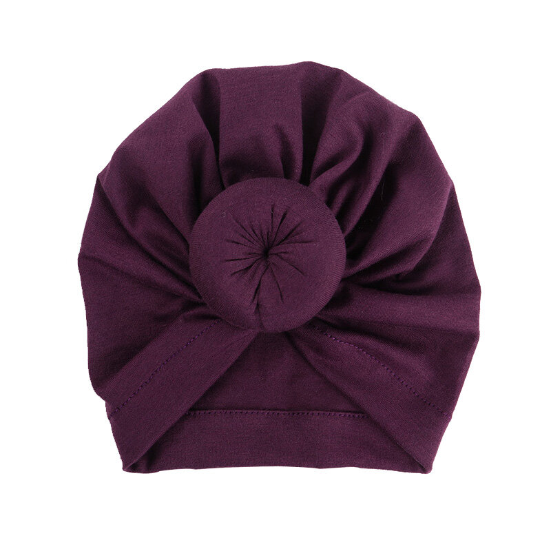 Newborn Kids Rose Knot Caps Soft Cotton Blend Hat Clothes Accessories Newborn Shower Turban Headwear Birthday Gift