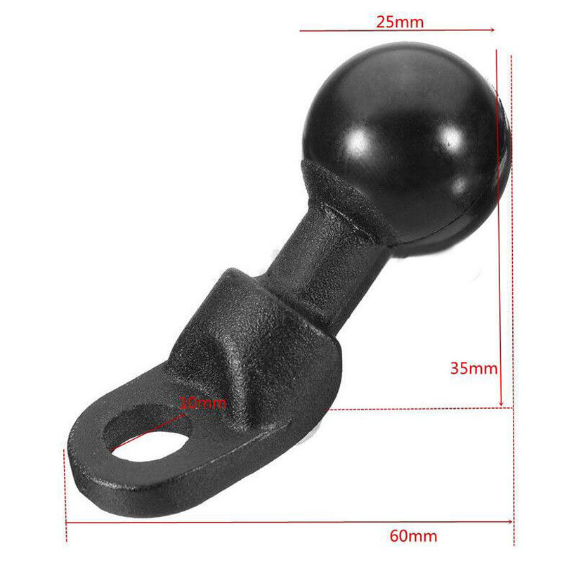 Motorcycle Angled Base W/10mm Hole 1Inch Ball Head Adapter Work for RAM Mounts for Gopro Camera,Smartphone, for Garmin GPS