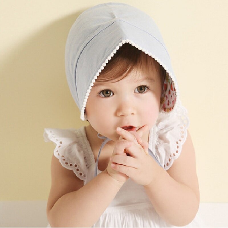 Lucu Bayi Gadis Bonnet Buah Printing Nordic Vintage Anak Katun Beanie Hat Anak-anak Retro Pembaptisan Cap
