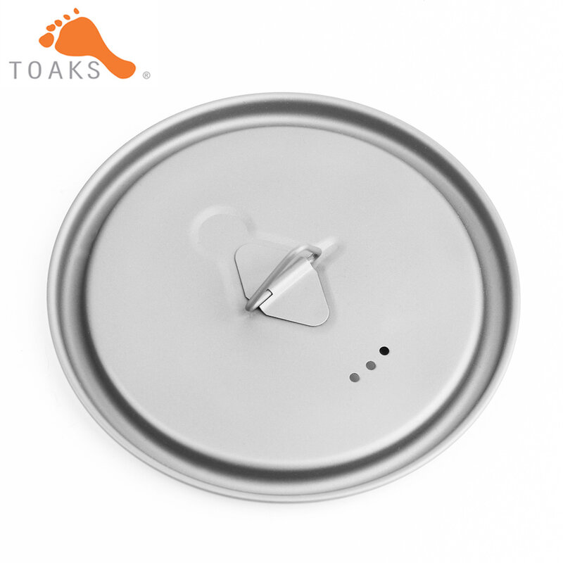 TOAKS-taza ultraligera de POT-550-L de titanio puro versión 0,3mm, taza para acampar al aire libre con tapa y mango plegable, utensilios de cocina de 550ml y 72g