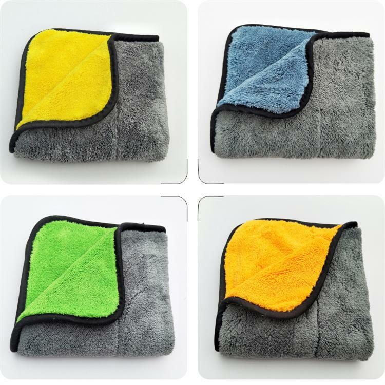 Car Wash Double Color Microfiber Towel Cleaning Drying Care Cloth Hemming Strong Absorbent 45x38 cm