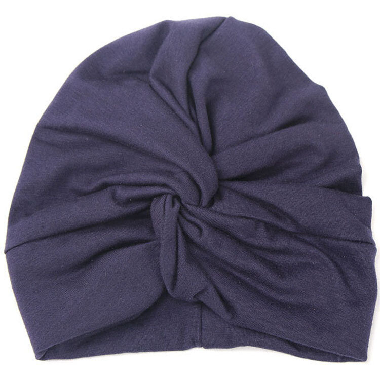 Fashion 12 Colors Cotton Blend Kids Turban Hat Newborn Beanie Caps Headwear Children Shower Hat Birthday Gift Photo Props