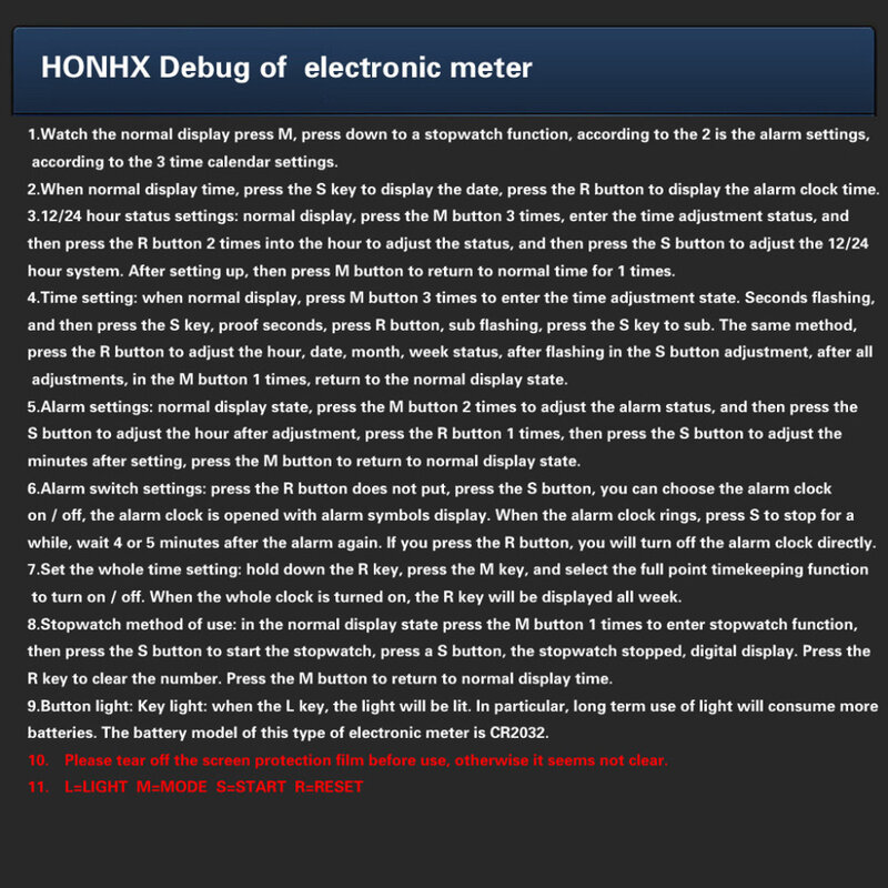 2019 Nova Luxury HONHX Mens Digital LED Relógio Digital Data de Alarme À Prova D' Água Relógio Eletrônico Relógio Dos Homens Do Esporte Ao Ar Livre Dropshipping
