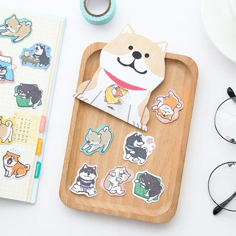 Pegatina creativa para perro Shiba Inu, bolsa de gránulos embolsada, Husky, pegatina decorativa para Techo, DIY