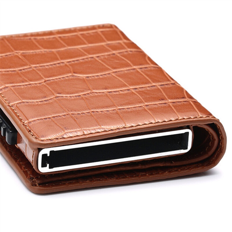 Zovyvol-男性用2022アンチRFIDカードホルダー,アルミニウムケース,IDカードホルダー,財布,7色のスマートウォレット