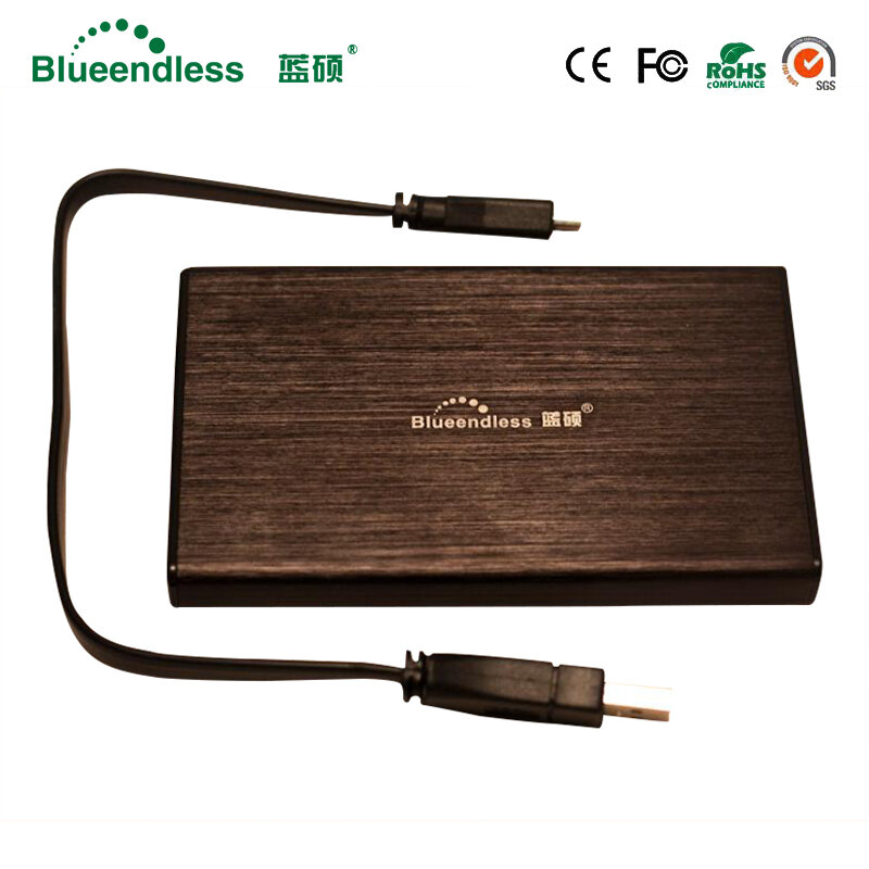 Blueendless-carcasa de aluminio para disco duro portátil, carcasa para Hdd de 1TB, 7mm, 2,5mm, 3,0, USB 2,5, Sata, 9,5