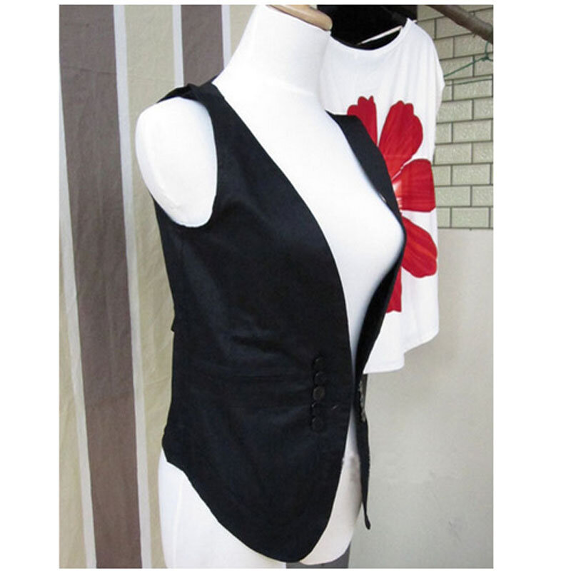MS spring-Chaleco Ajustado que combina con todo, traje coreano, chaleco pequeño, vestido de talla para mujer