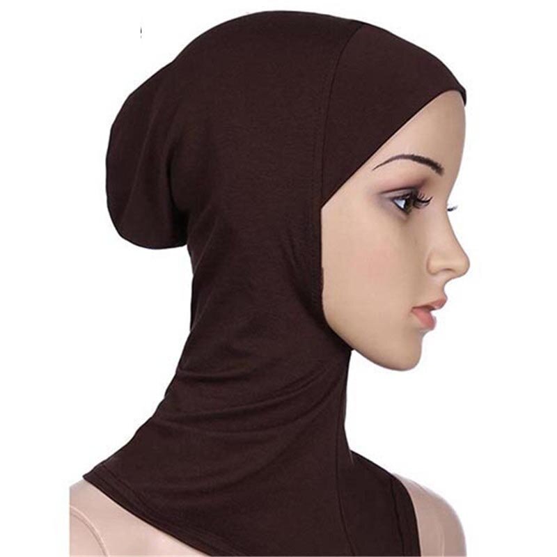 Cappello da cofano Hijab da donna musulmano con copertura completa musulmana morbida cappello da cofano con testa a collo islamico 6YQA