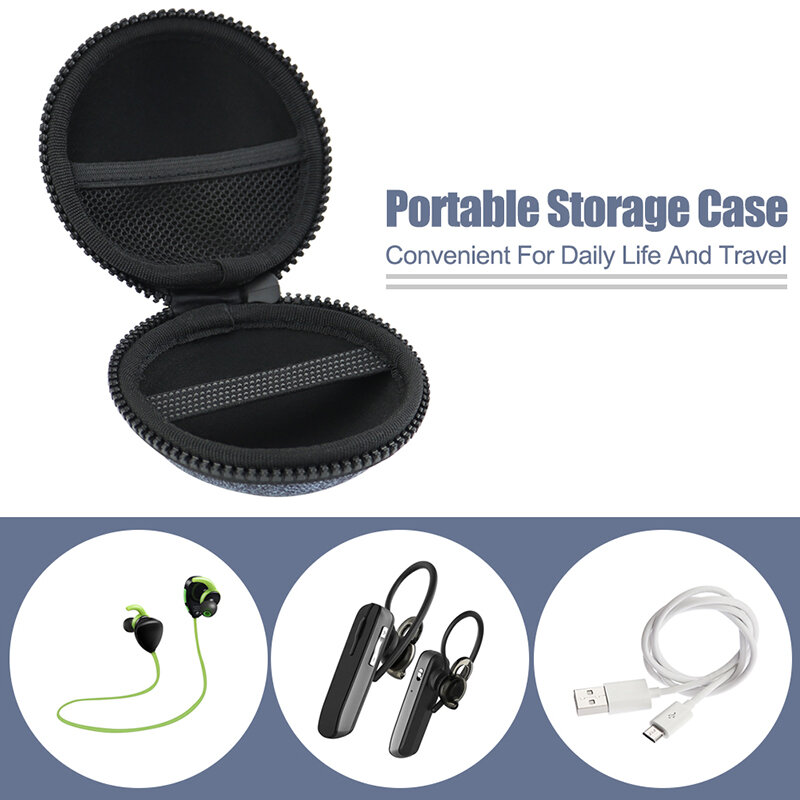 IKSNAIL Digital Storage Bag Earphone Case Hard Headphone Bag For Airpods Earpods USB Cable Wireless Bluetooth Charger Organizer