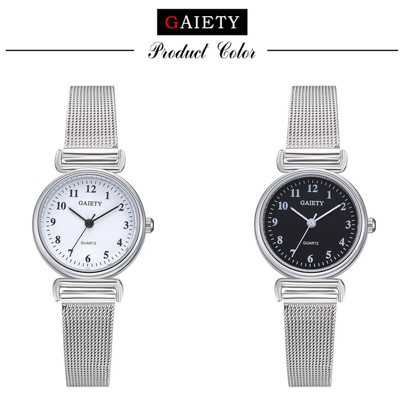 Relógio analógico feminino quartz, pulseira de malha casual para mulheres 2020