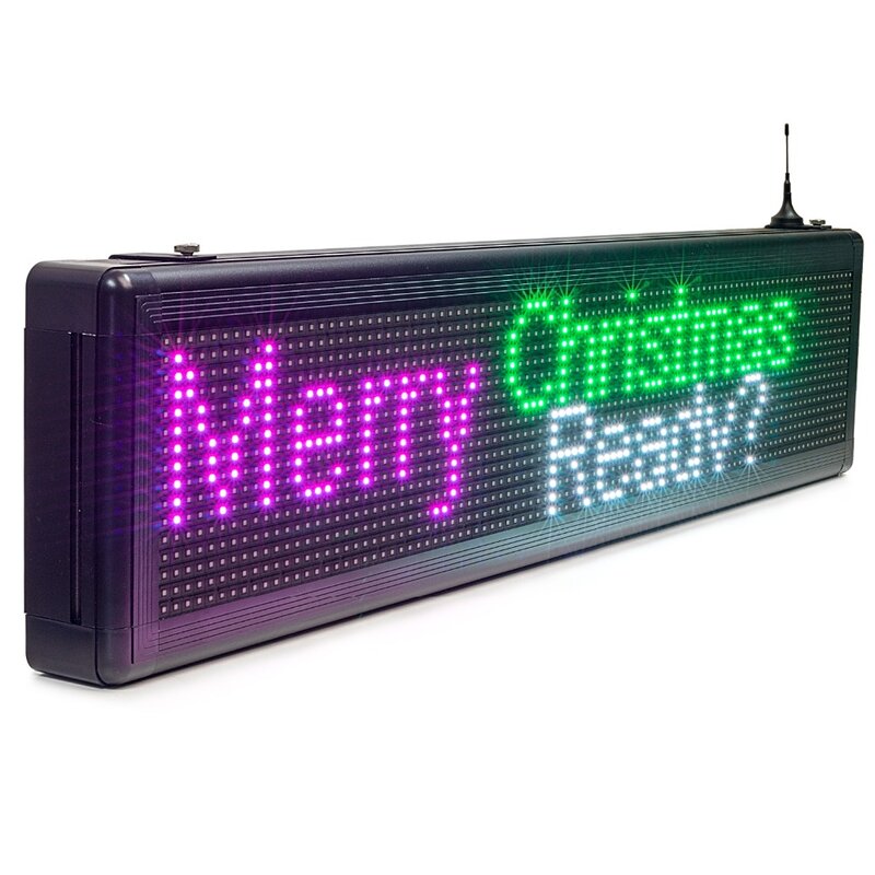 80CM P8mm Outdoor Waterproof RGB Full Color SMD Module LED Sign iOS programmable scrolling Message temperature display board