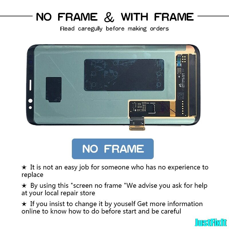 หน้าจอ Super AMOLED สำหรับ Samsung Galaxy S8 G950F G950A G950FD สีดำจุด Lcd จอแสดงผล Touch Screen Digitizer