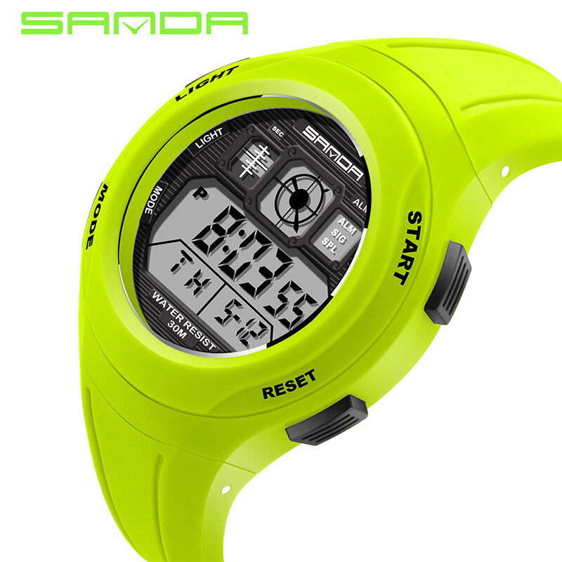 Sanda-子供用led腕時計,アウトドアスポーツ,多機能,防水,男の子と女の子用,#331