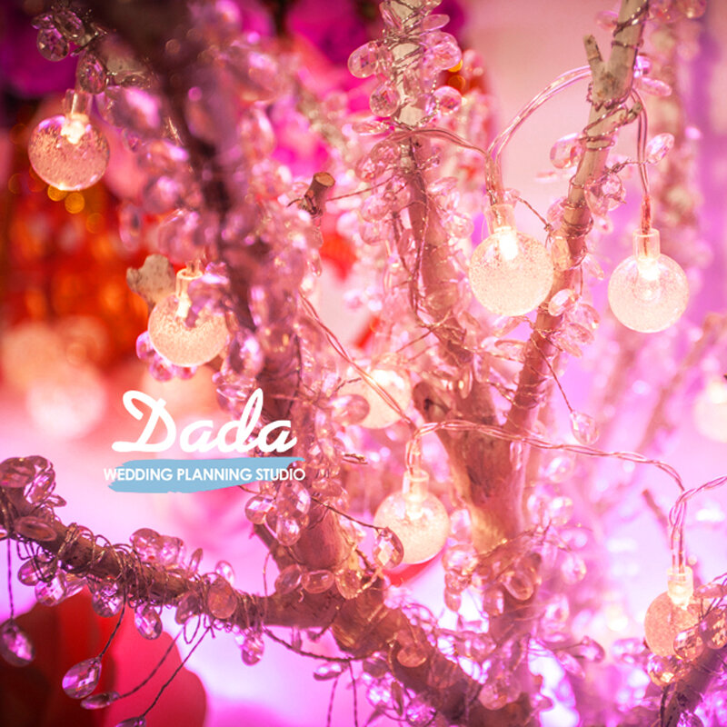 عالية الجودة 10 المصابيح كريستال كرة فقاعات ضوء سلسلة 1.2 متر الجنية عطلة مهرجان حفلة عيد الميلاد شجرة DIY بها بنفسك ديكور AA بطارية مصباح