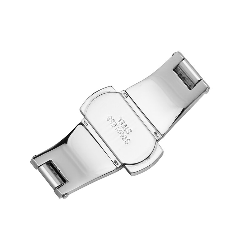 Neway 304 Metall Uhr Band Schnalle 5mm 6mm Armband Armband Silber Schwarz Edelstahl Verschluss Schmetterling Taste Zubehör