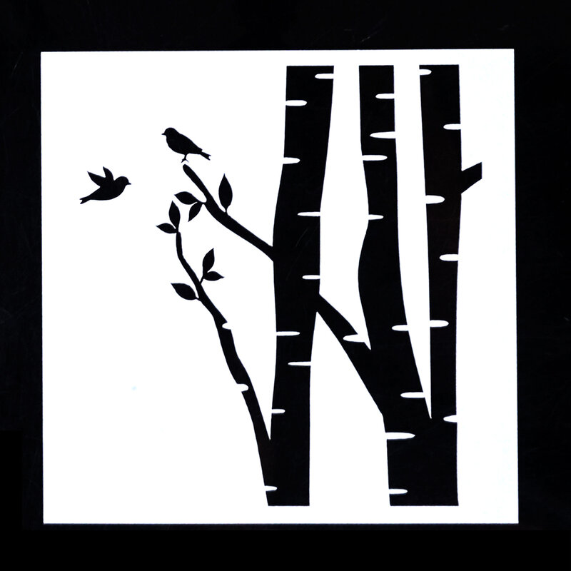 13センチメートルdiyクラフトレイヤリング鳥の木ステンシル壁絵画スクラップブッアルバム装飾エンボス紙カード