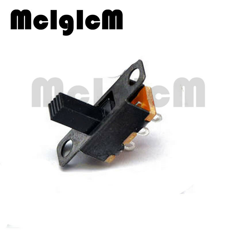 100Pcs Micro Slide Switch 3PIN 2 Position 1P2T ON-OFF Toggle Switch Handle high 6mm SS12F15VG6