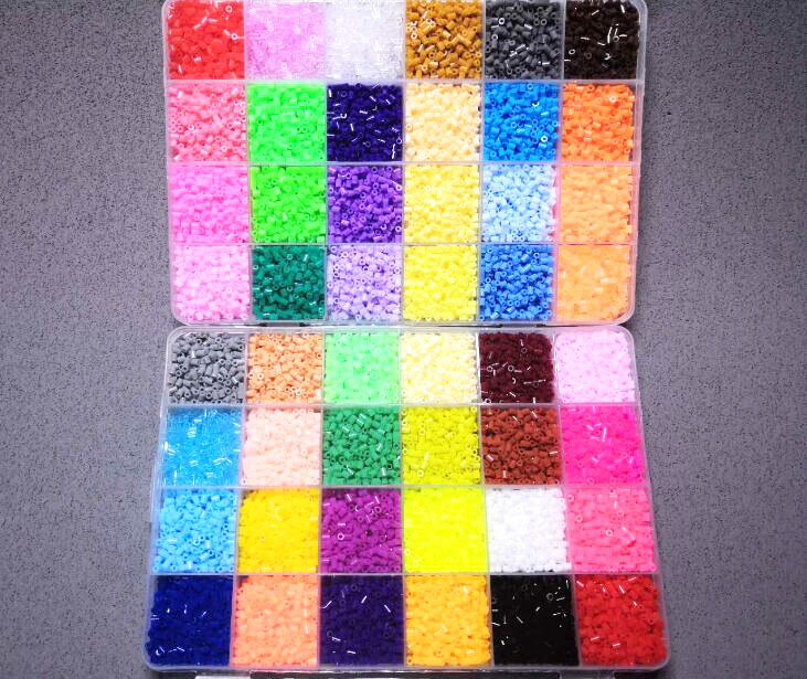48 color Hama Beads 2.6mm Supplement Perler beads 2.6mm Refill with Accessories  DIY Creative Beads  3D Puzzle Artcraft Gift