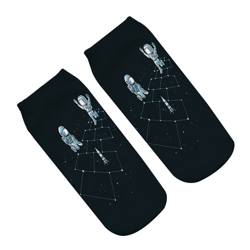 LAUF KÜKEN Raum Astronaut Rakete 3d Print Ankle Socken Frauen 2018 Neue