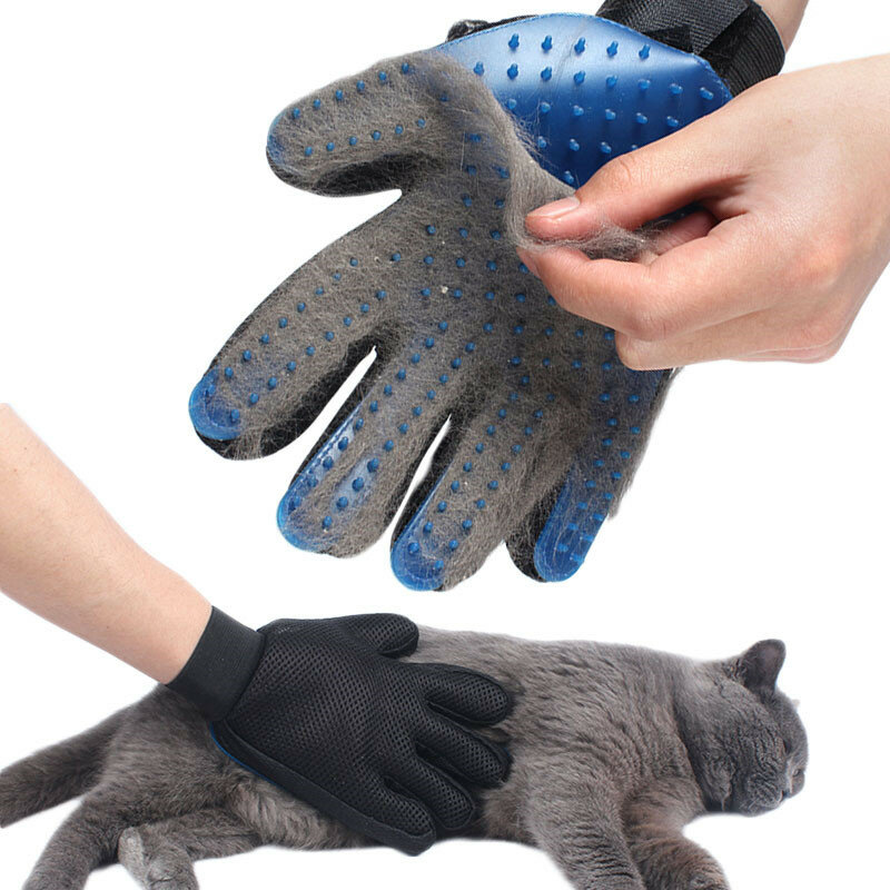 Huisdier Handschoen Voor Katten Kat Grooming Hond Haar Deshedding Borstel Kam Handschoen Voor Hond Vinger Reiniging Massage Handschoen voor Animal