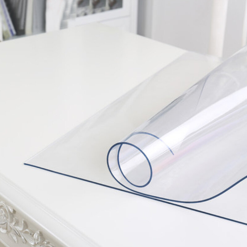 TRÜBE 1,5mm Transparent PVC Tischdecke Rechteck Tischdecke Wasserdicht Tisch Abdeckung Weiche Glas Esstisch Matte Küche Deco