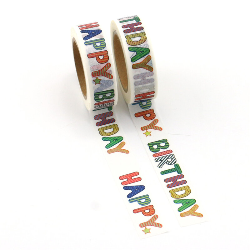 Washi Tape Papier Gelukkige Verjaardag Japanse Briefpapier Kawaii Sticker Scrapbooking Gereedschap Masking Tape Diy Fotoalbum