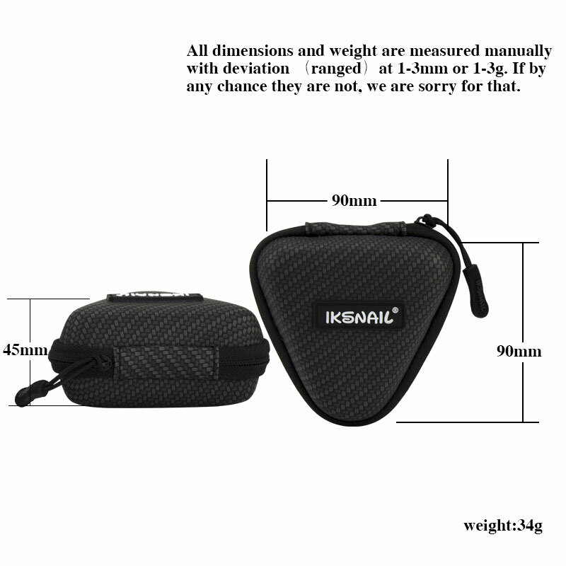 IKSNAIL Travel Carrying Case for Office Accessories triangle storage bag Earphone Earbuds Cable Change Purse Protective Pouch