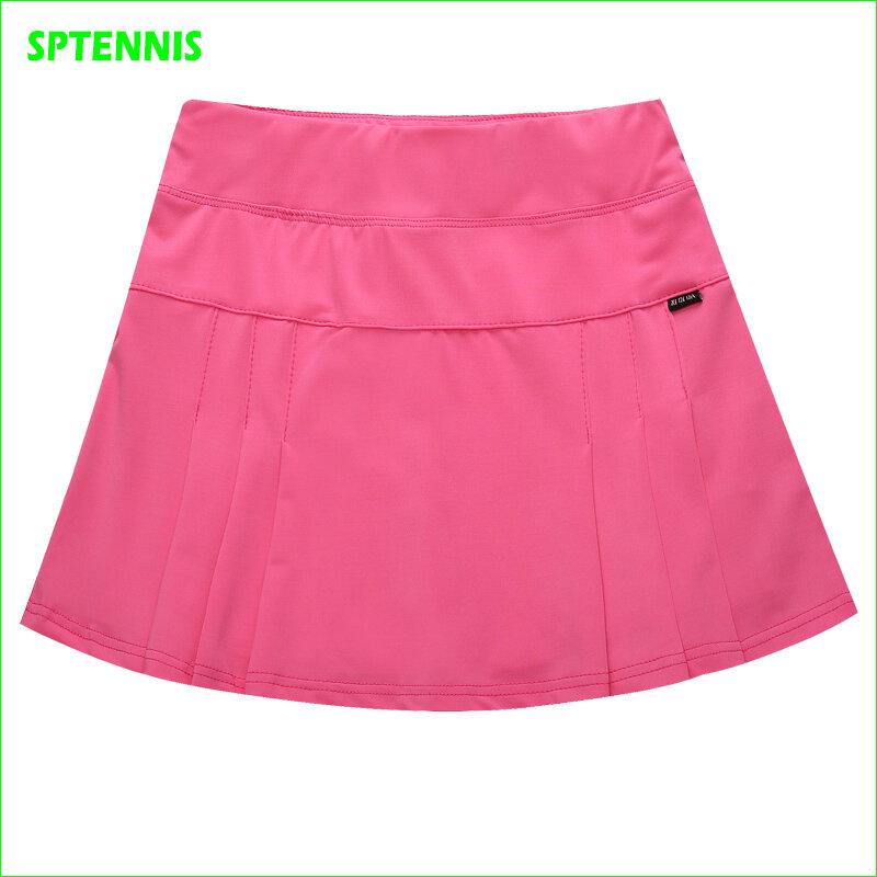 Nova saia pro para tênis e badminton, saia de pingue-pongue esportiva com bolso interno para bola e secagem rápida