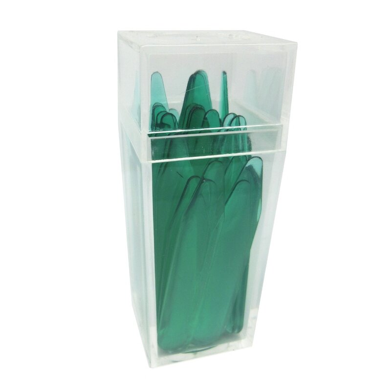 SHANH ZUN-Cadena de plástico verde con refuerzo para hombre y mujer, camisa Formal de vestir, 30 Uds. En botella, 5 tamaños