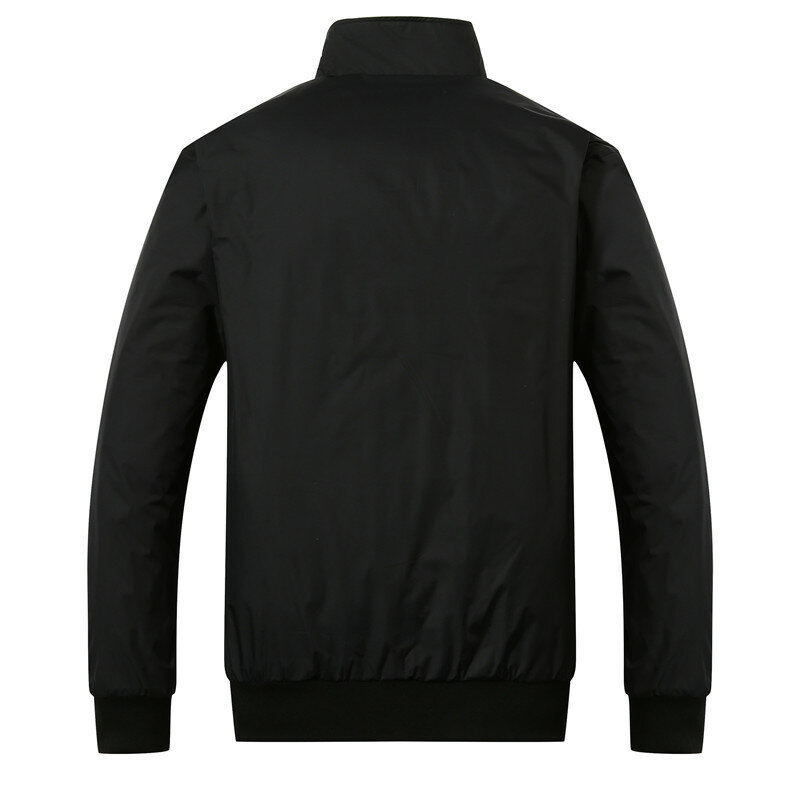 Jaqueta masculina nova primavera outono duplo-lado jaqueta masculina moda impressão casaco jaqueta esportiva fino ajuste gola casaco
