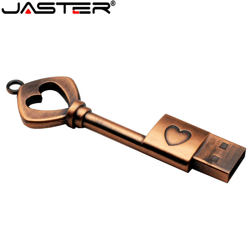 JASTER  key love Metal USB flash drive U disk 4GB 8GB 16GB 32GB pen drive pendrive menmory stick Flash Card