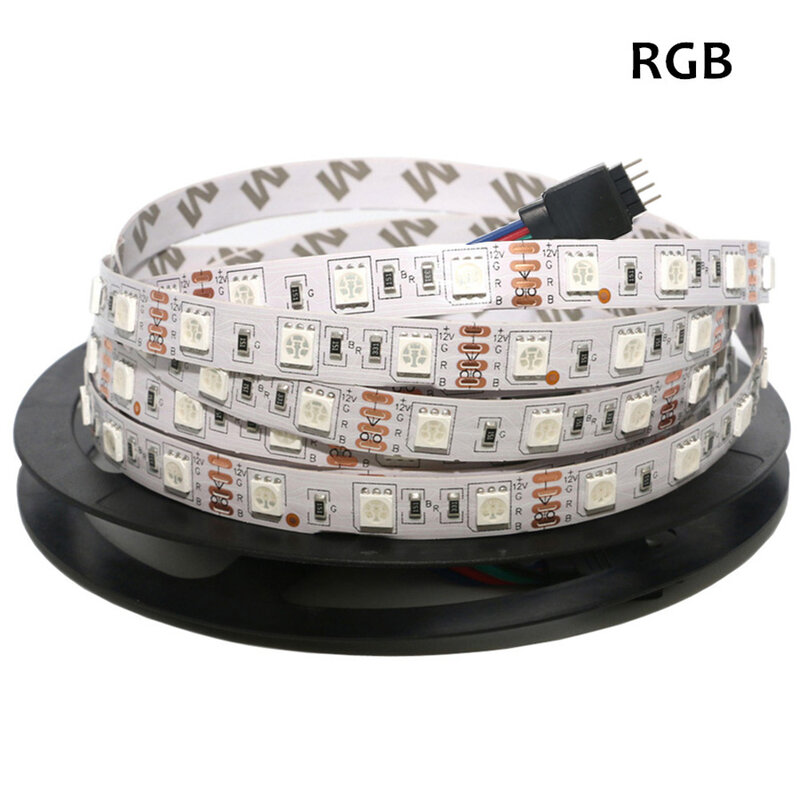 Tira de luces LED Flexible para decoración del hogar, cinta de 60LEDs/M DC12V SMD 5630 2835 5050 5054, NO resistente al agua