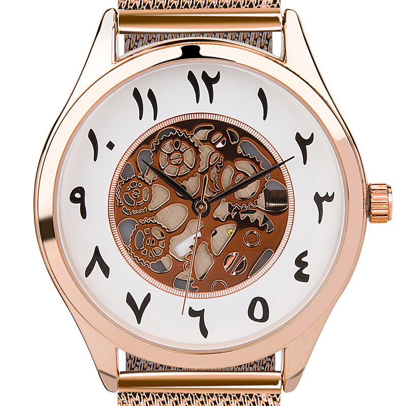 Relógios árabe montre, relógio de pulso árabe feminino e masculino, movimento japonês, números árabe, relógio de pulso muçulmano para homens e mulheres