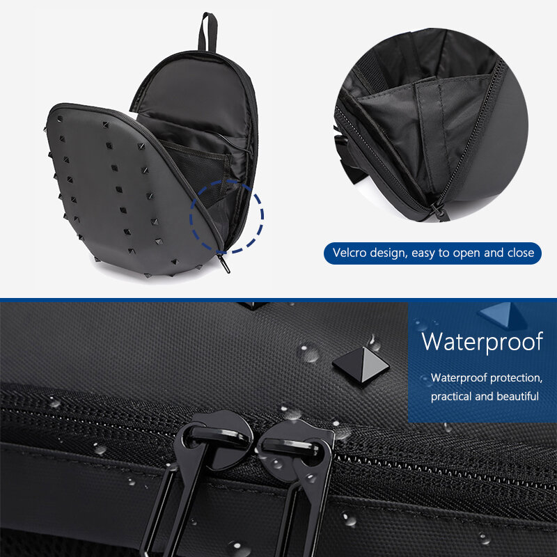 OZUKO-حقيبة كتف عصرية للرجال ، حقيبة كتف صلبة مقاومة للماء مع وصلة USB للمراهقين