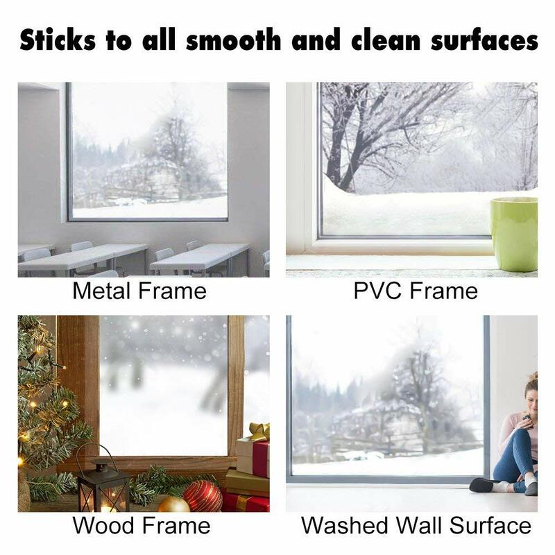 Winter Window Shrink Insulation Film Kit 158X535 - Indoor Window Shrink Film Insulator Kit for Energy Saving Crystal Clear Film