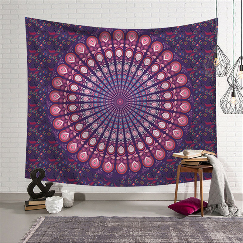 Mandala indiano tapeçaria twin hippie parede pendurado colcha lance capa boêmio praia tapete de mesa panos decoração da arte para casa cobertor