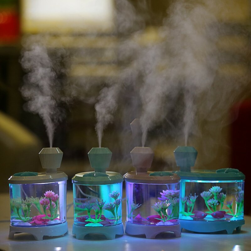 Difusor de óleo essencial de aromaterapia, 460ml, luz noturna de led com mudança de 7 cores para escritório e casa