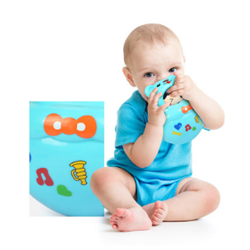 Baby sonaglio educativo bicchiere musicale giocattolo per bambini simpatico personaggio dei cartoni animati Puzzle di plastica giocattoli per bambini regali di natale