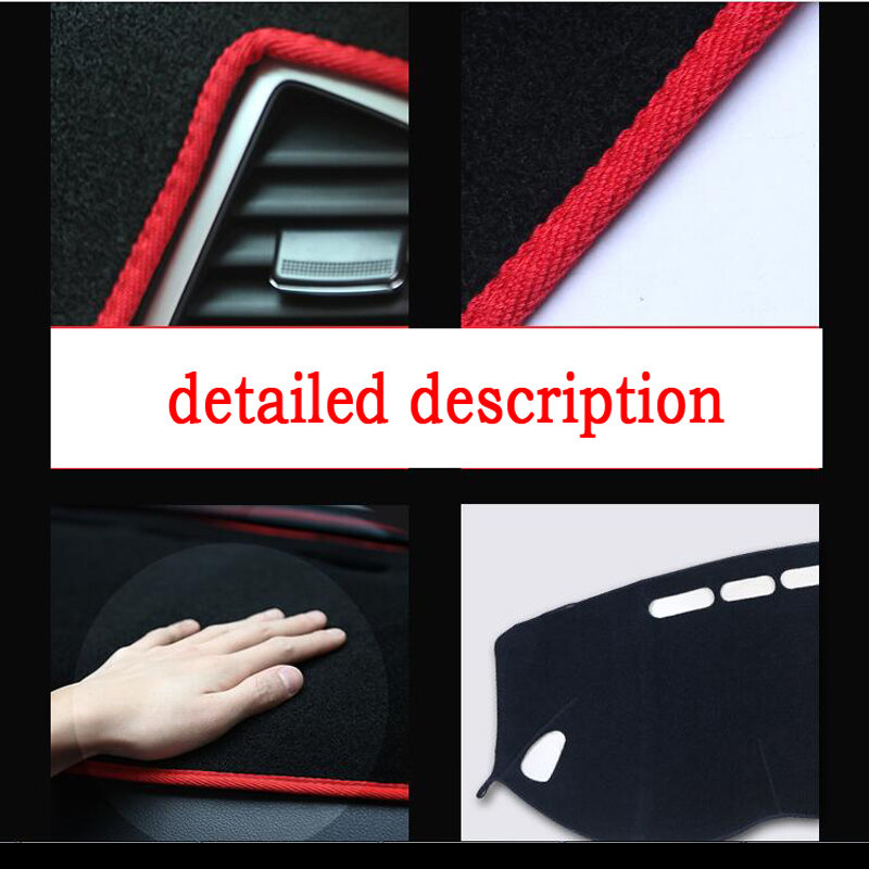 Rkac capas de painel do carro esteira para volvo xc60 todos os anos movimentação da mão esquerda dashmat almofada traço capa auto dashboard acessórios