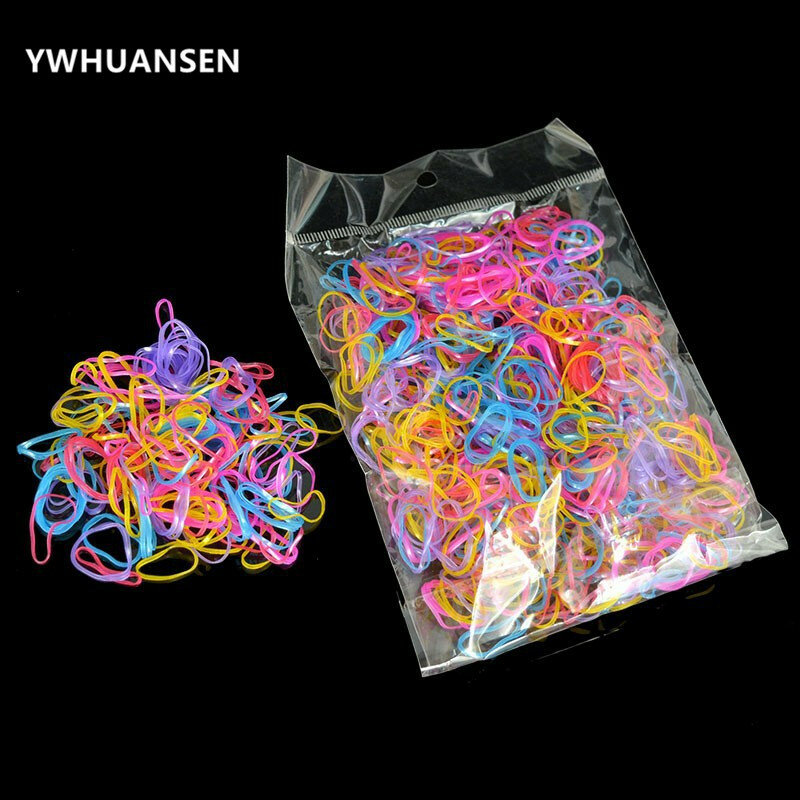 About 1000pcs/bag (small package) New Child Baby TPU Hair Holders Rubber Band Elastics Girl's Tie Gum Hair Accessories