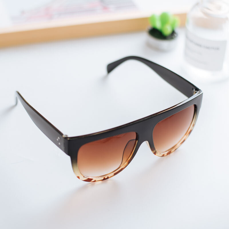 Flat top oversized óculos de sol feminino sexy senhoras gato olho óculos de sol marca designer feminino uv400 n092