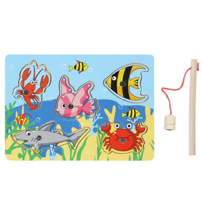 Vitoki, juego de pesca magnético de madera para niños y bebés, rompecabezas 3D, rompecabezas, juguetes interesantes para niños y bebés, rompecabezas educativos, regalos