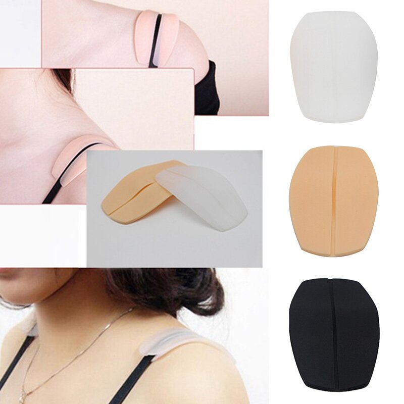 Soft Silicone Half-Transparent Anti-slip Shoulder Pads 2Pcs/lot Lady Relief Pain Bra Strap Cushions No-Slip Holder