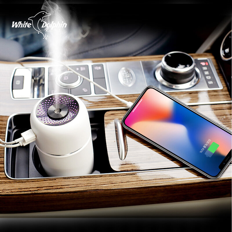 Weiß Dolphin Mini USB Luftbefeuchter Ätherisches Öl Diffusor LED Ultraschall Nebel Maker Fogger Luftbefeuchter Auto USB Aroma Diffusor