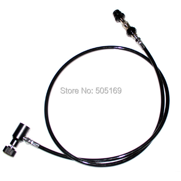 New paintball PCP Remote long Hose Straight line 52" with slide check With Quick Disconnect 1pcs