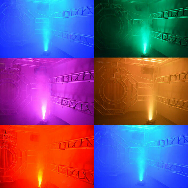 1500W 수직 스프레이 안개 연기 기계 RGB 색상 24LED 조명 무선 원격
