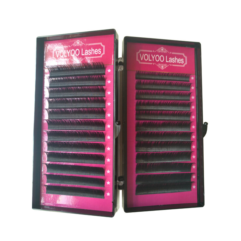 VOLYOO lash wholesale High Quality Real Mink BCDJ Eyelash Extensions Soft Black Fake False Lash8-14mm Makeup Tool Freeshipping